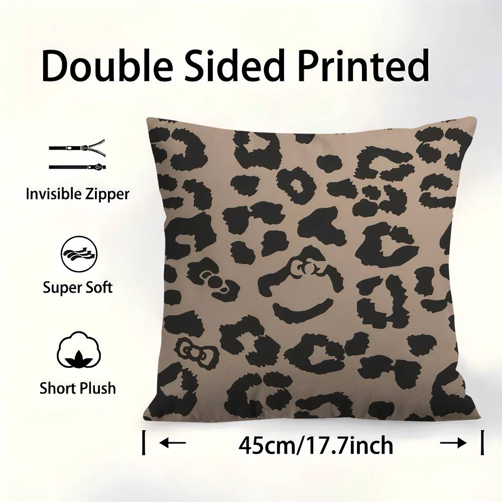Leopard Print Pattern Cushion Cover Pillowcase Upholstery Sofa Throw Pillow Home Decor Pillowcas