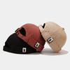 Retro Adjustable Melon Skin Hat Letter Embroidery Brimless Docker Cap Hip Hop Sun Hat Outdoor