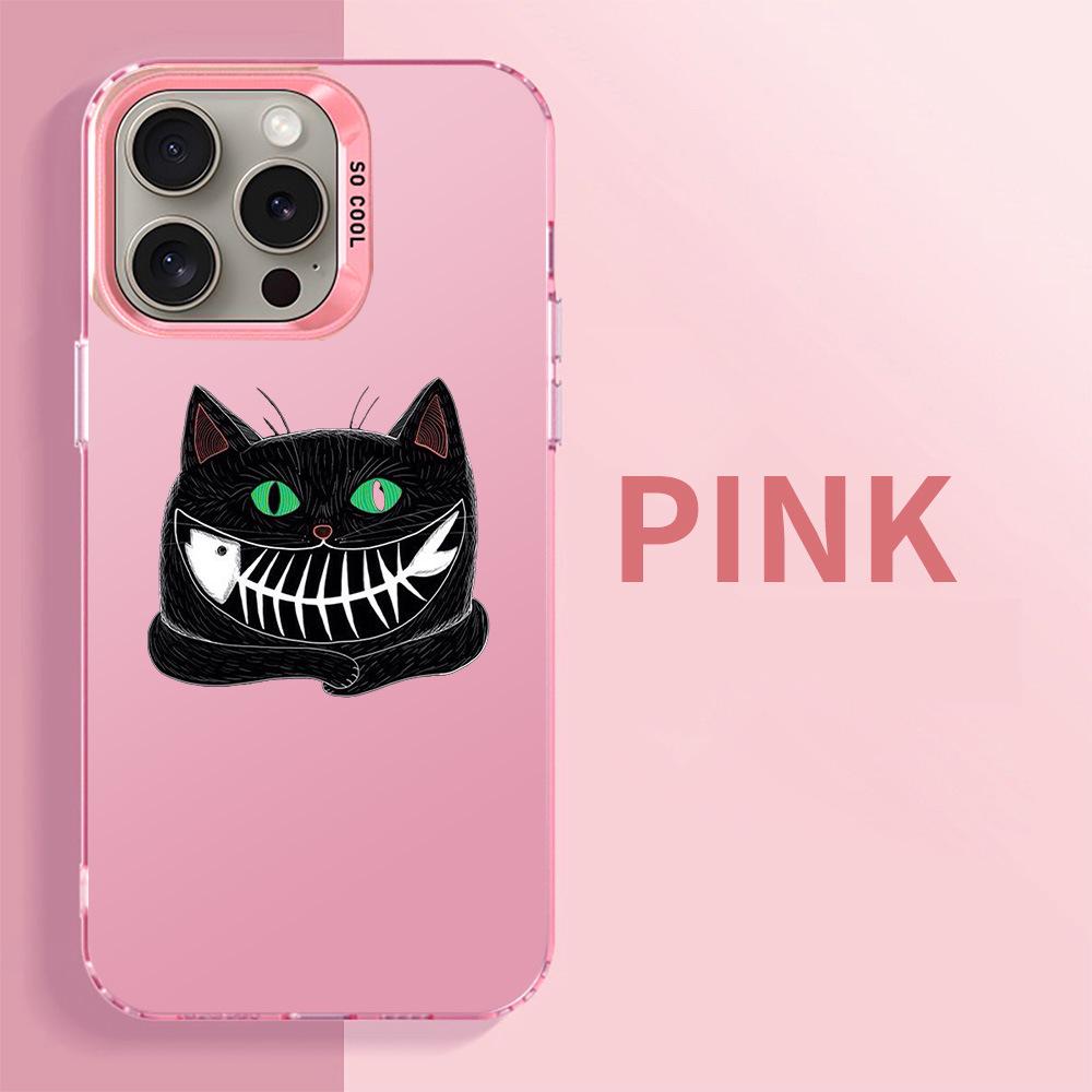 

Милый Смешной Чехол для iPhone с Черным Котом-Мультяшкой для Моделей 8-15 iPhone 11