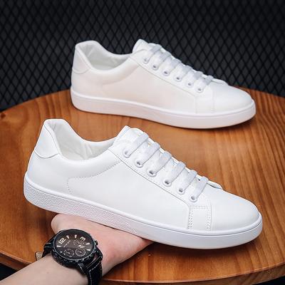 Herbst Klassische Herren Weiße Sneakers Bequeme Leder Freizeit Board Schuhe Für Herren Leichtgewichtige Schnürschuhe Herrenschuhe tenis masculino