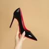 High Heels Für Damen Mit Spitzem Zeh Pu Slipon Elegante Frühjahrs Büro Schuhe