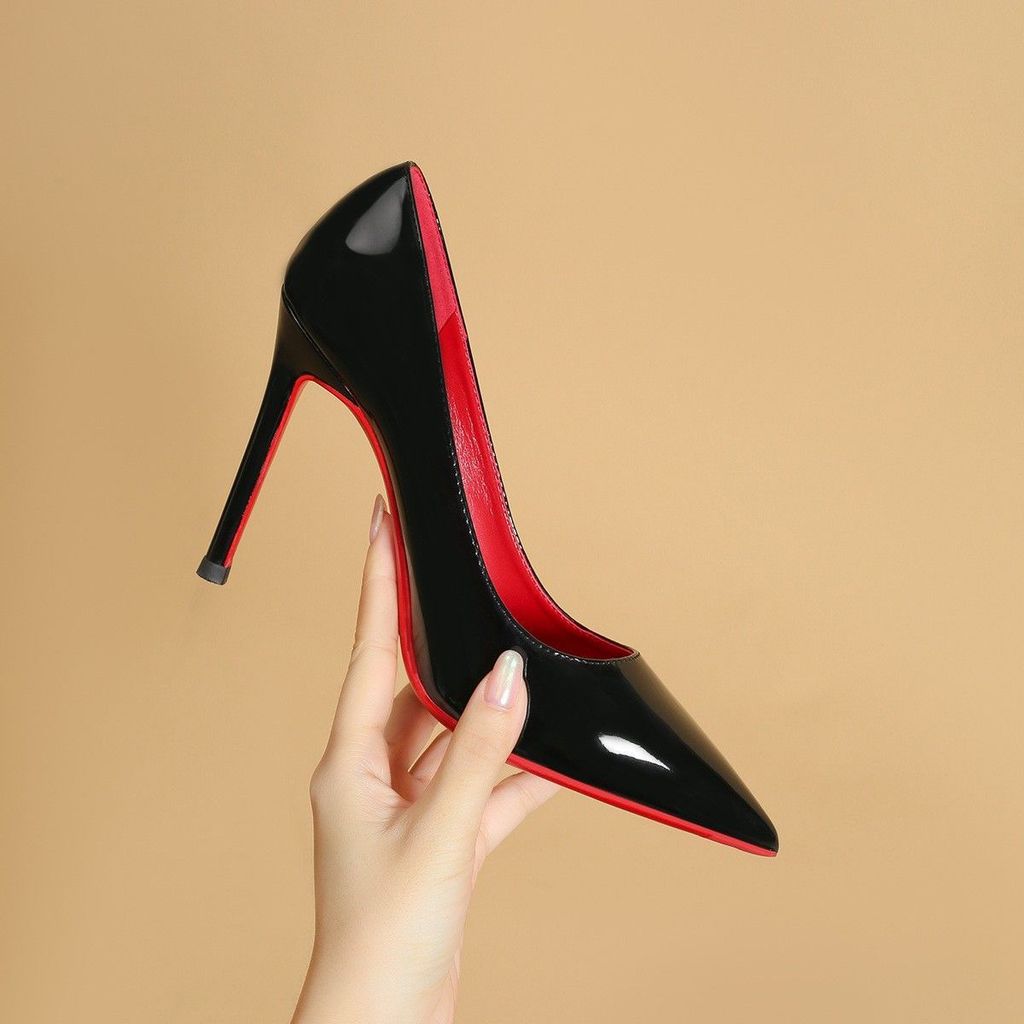 High Heels Für Damen Mit Spitzem Zeh Pu Slipon Elegante Frühjahrs Büro Schuhe