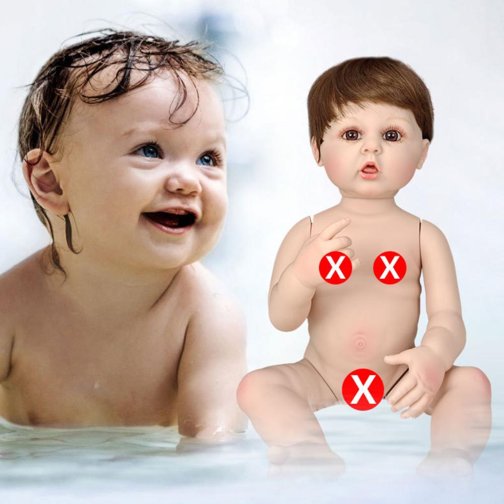 55cm Haartransplantation Simulation Babypuppe Weiches Silikon Viny Reborn Puppen Junge Spielhaus Spielzeug Kinder Sohn Geburtstagsgeschenk