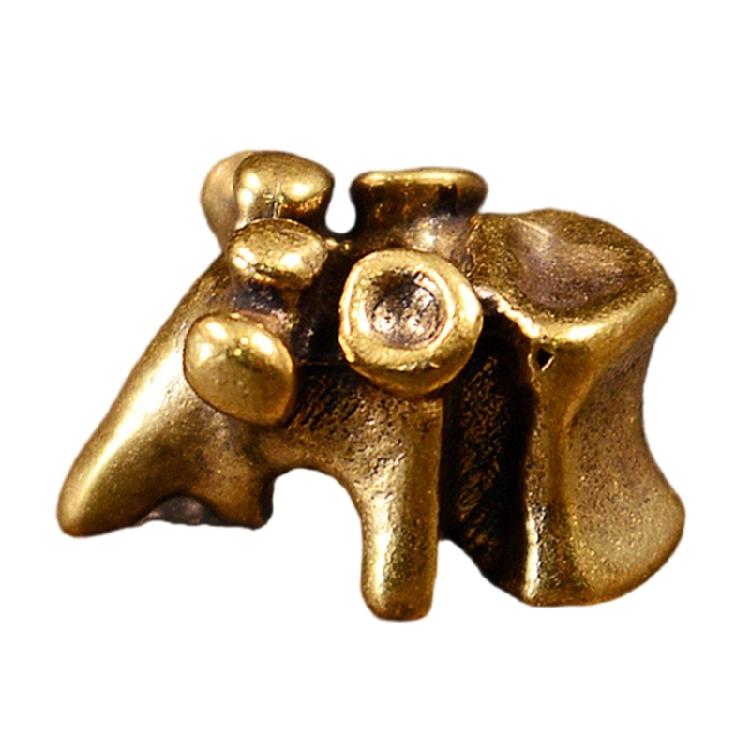 Прочный Латунный Брелок-Шнурок с Бусинами, Крючок в Форме Позвоночника, Подвеска-Брелок для Косплей-Мероприятий и Повседневного Использования