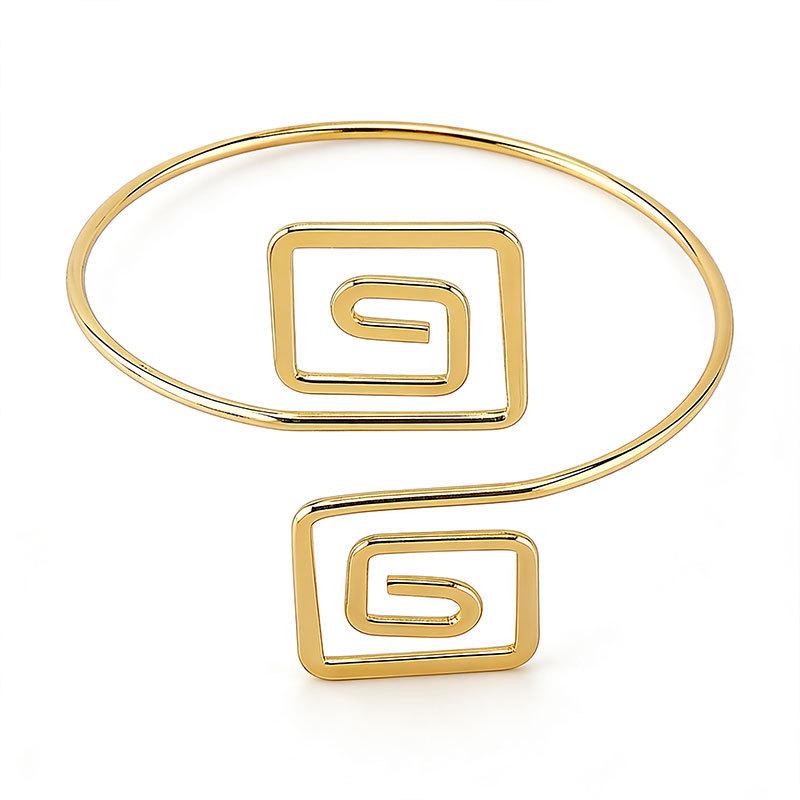 European & American Fashion Geometric Spiral Arm Ring - Simple, Stylish Hand Jewelry