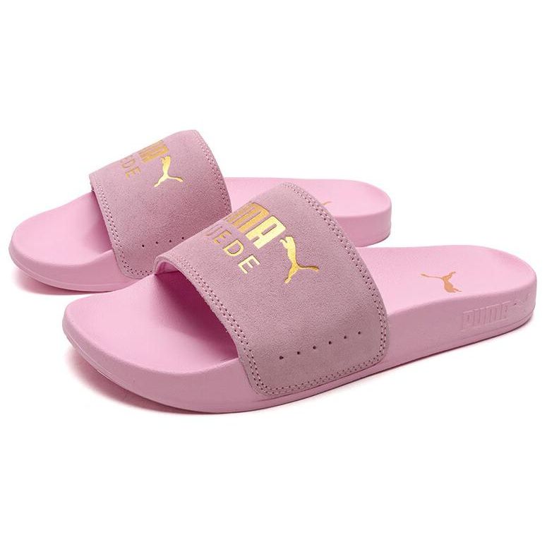 Puma Leadcat Series Fashion Comfortable Casual Other Totem Anti-Wear Slide Sandals Unisex Sandals Pink Gold 398678-05