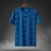Source Summer Short-sleeved T-shirt Men's Sports Quick-drying Round Neck Loose Breathable Elastic Large Size Summer Thin Top
