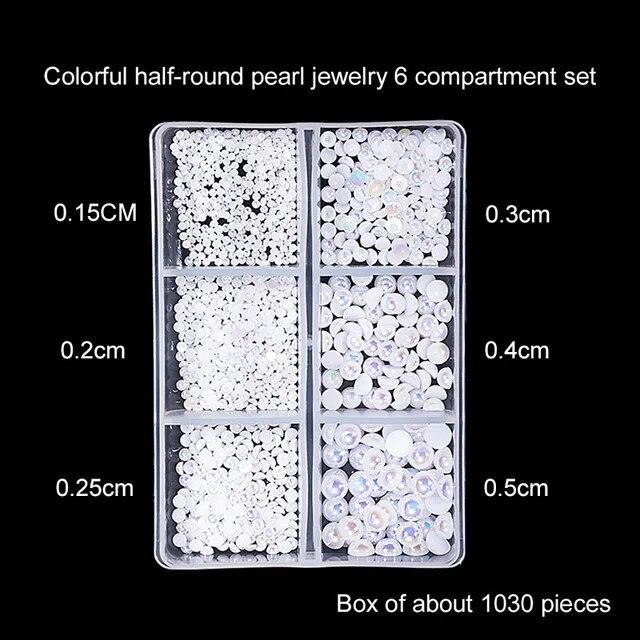 1Box Mix Sizes Ss6-ss20 Glass Non Hot Fix Rhinestone Flat Back Crystal Stone Strass Glitters Nail Diamond For DIY Garment