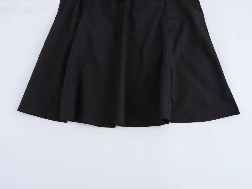 European & American High Street Style Women's Lace Stand-Up Collar Button Long Sleeve Dress