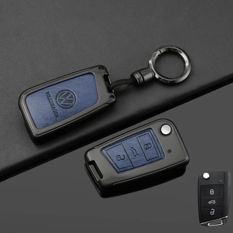 

New Car Remote Key Case Fob Cover Protector Shell For VW Volkswagen Golf 7 MK7 Tiguan MK2 T-roc T-cross Auto Keychain Acces