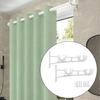 8 Pack Double Curtain Poles Holder White Metal Drapery Rod Support Wall Brackets with Screws for Living Room and Bedroom