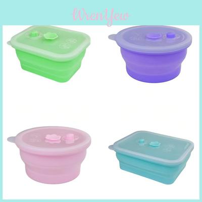 Silicone Food Storage Container With Foldable Design For Refrigerator Organization And Freshness