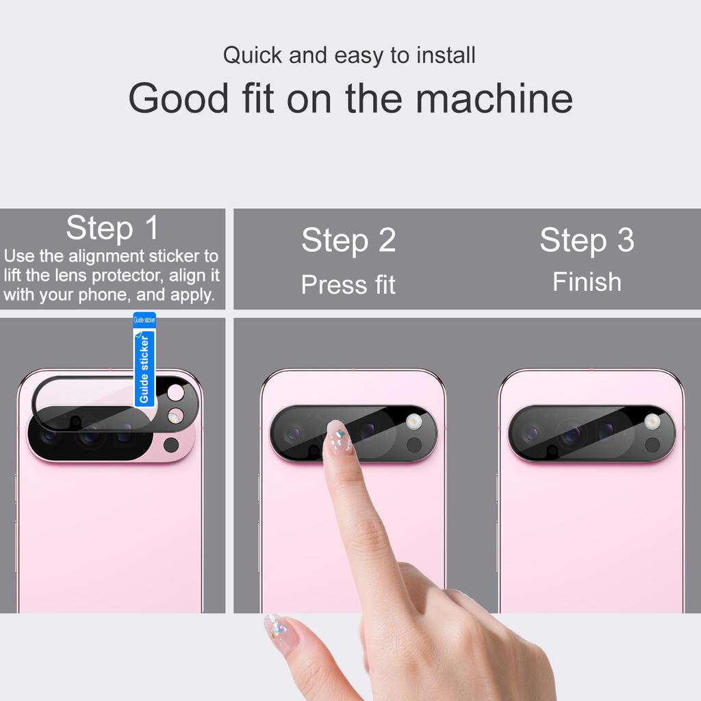 IMAK For Google Pixel 10 Pro Camera Lens Protector Tempered Glass HD Clear Lens Film (Black Version)