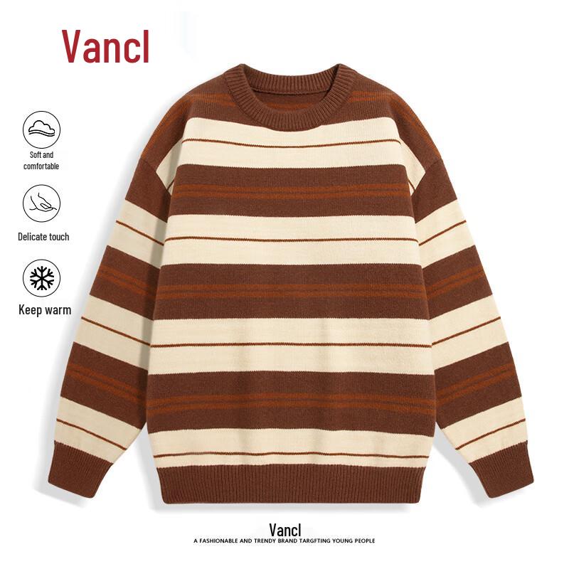 VANCL Men's Color Block Striped Knit Sweater