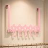 Easy Install Pink Over The Door Hooks Detachable Heart-Shaped Door Holder Organizer 1 Hooks Iron Pink Heart Hooks Wall Mount