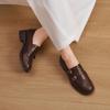 Bata Women's Leather Chunky Heel Loafers