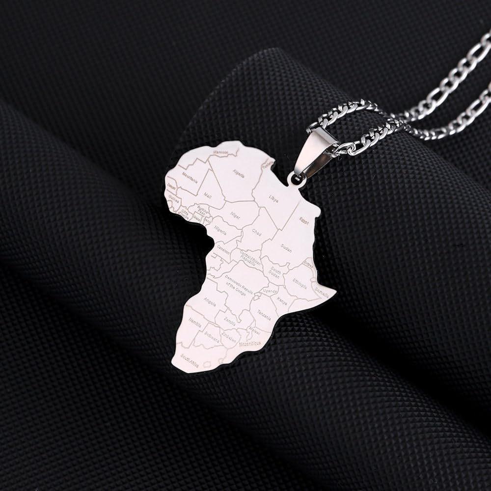 

European and American cross-border various maps, city pendants, necklaces, femininity personalized stainless steel necklaces 55cm