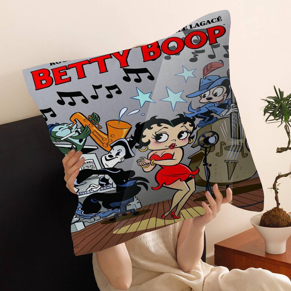 B-Betty-Aranyos B-Boop Anime Párna Ajándék Otthoni Irodai Dekoráció Párna Hálószoba Kanapé Autó PárnahuzatPárnahuzat