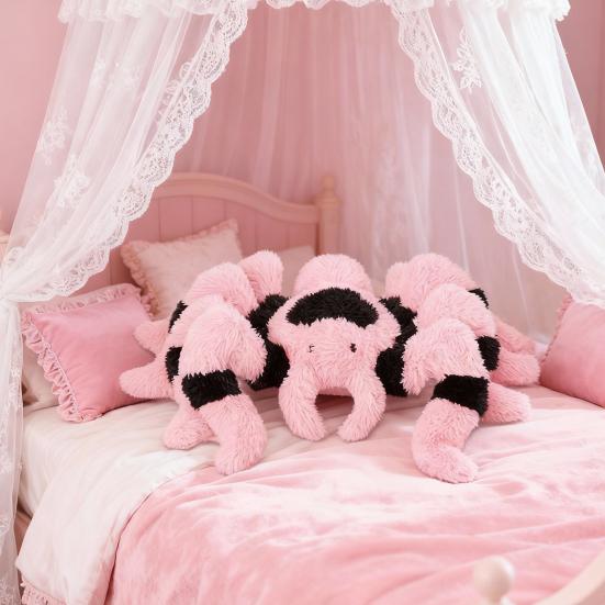 Pink Spider Plush Toy Cute Spider Doll Soft Stuffed Animal Unique Gift for Fans Valentine's Day Home Decor