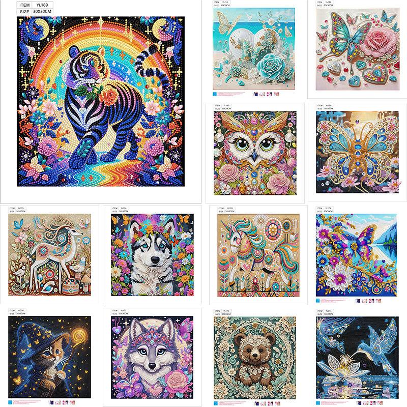 30 * 30 Special-shaped Diamond Painting Full of Diamonds Handmade Sticker Material Package, Diamond Sticker DIY Decorative Painting