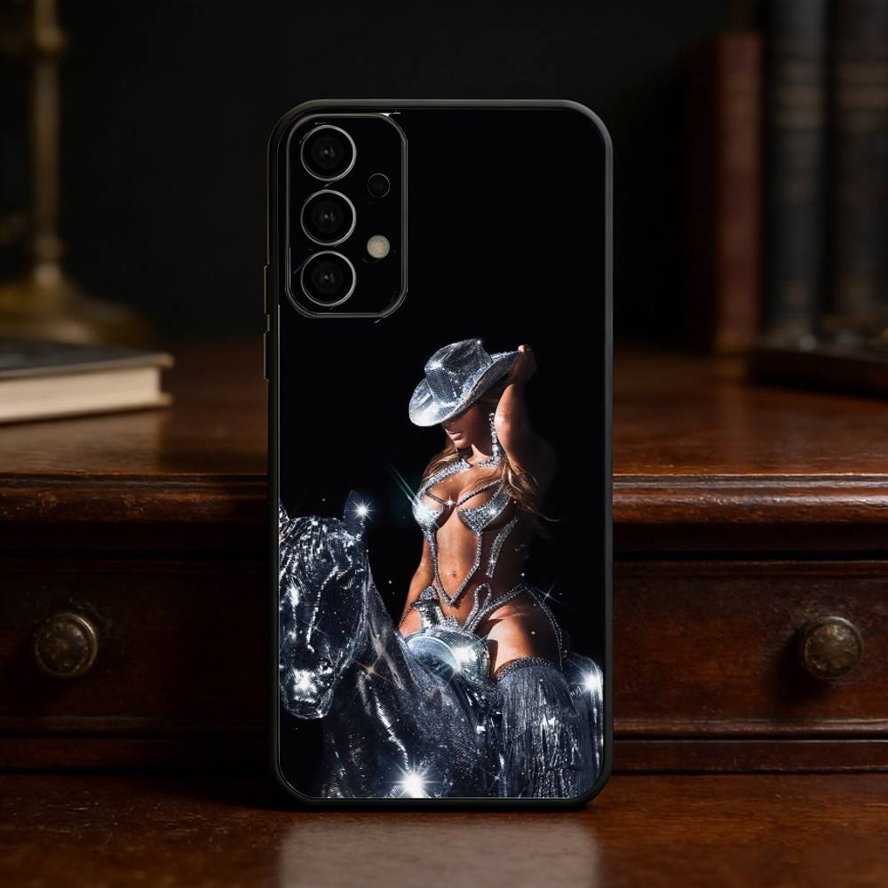 B-beyonce Cowboy Cool singer Phone Case For Samsung S25,S24,S21,S22,S23,S30,Ultra,S20,Plus,Fe,Lite Black Shell