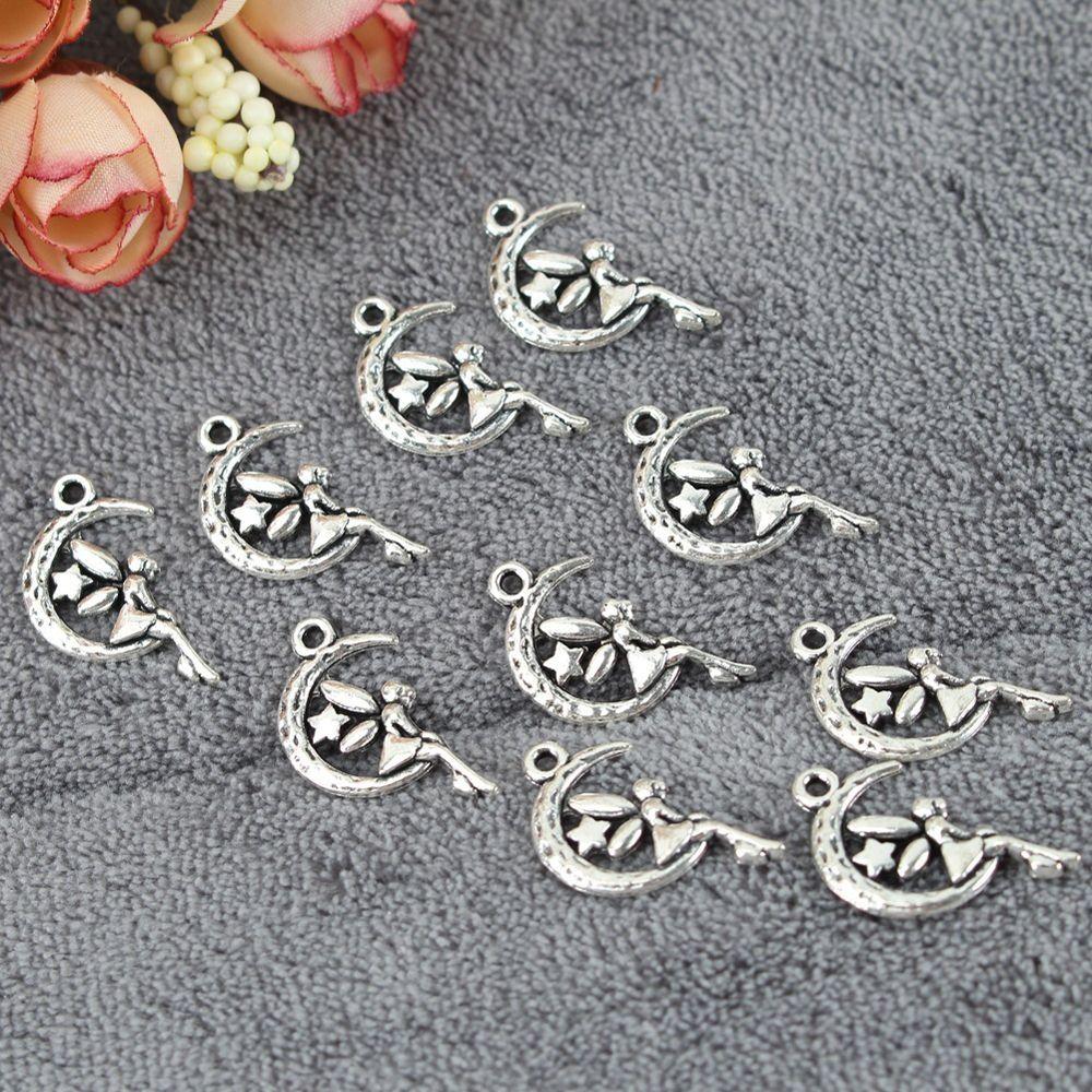 10Pcs Moon Stars Fairy Angel Charms Accessories Jewelry Making Necklace DIY Bracelet
