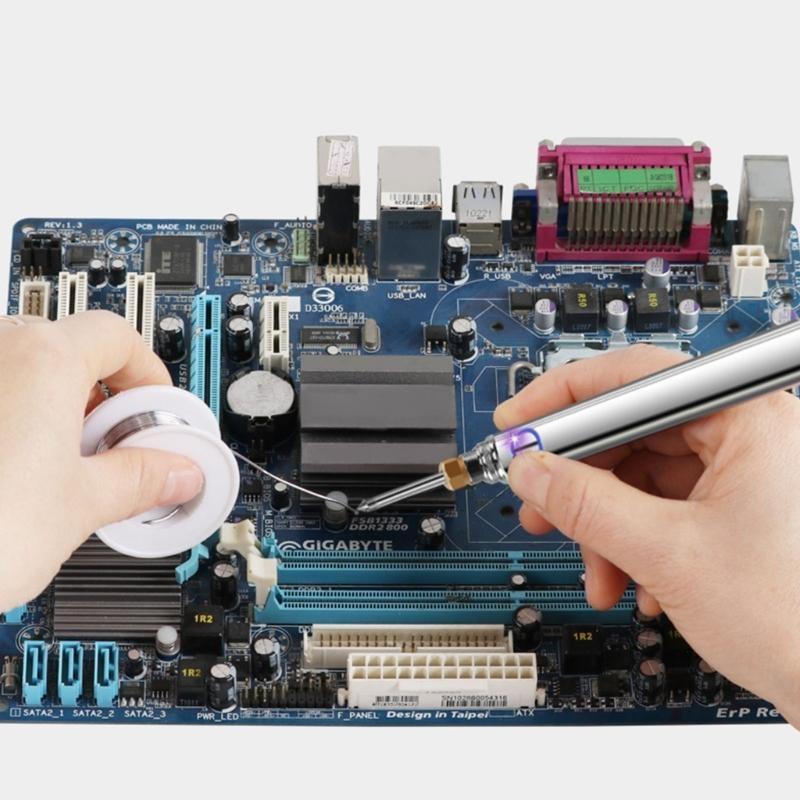 USB Rechargeable Cordless Soldering Iron Set Portable Welding Tool For Electronic Components And Household Repairs