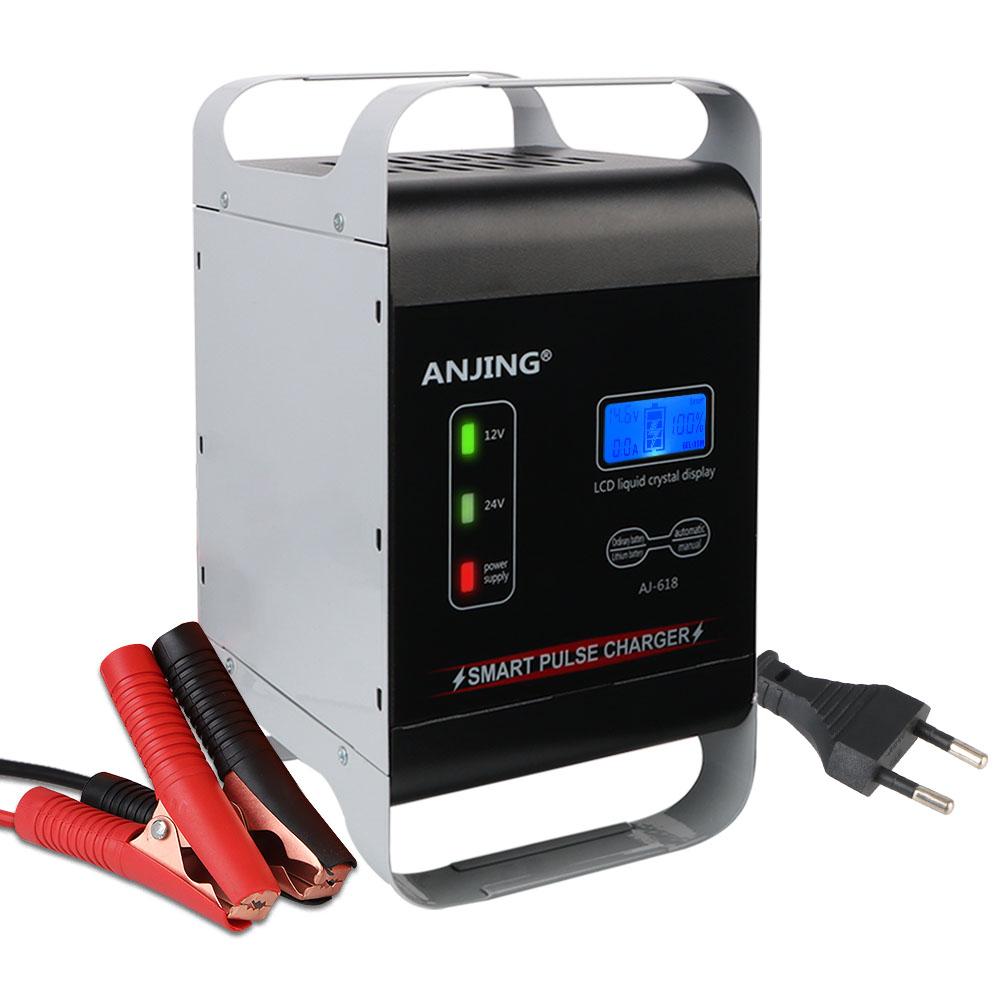 

Полностью автоматическое импульсное зарядное устройство для автомобильных аккумуляторов для литий-свинцово-кислотных аккумуляторов высокой мощности 12 В/24 В, вилка ЕС, 600 Вт, интеллектуальное
