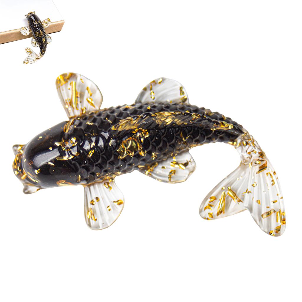 6cm Koi Ornamente Handgefertigt Kristall Tropfkleber Koi Dekoration Für Auto Büro Tisch Schrank Teetisch Teepoy Kreatives Fisch Ornament