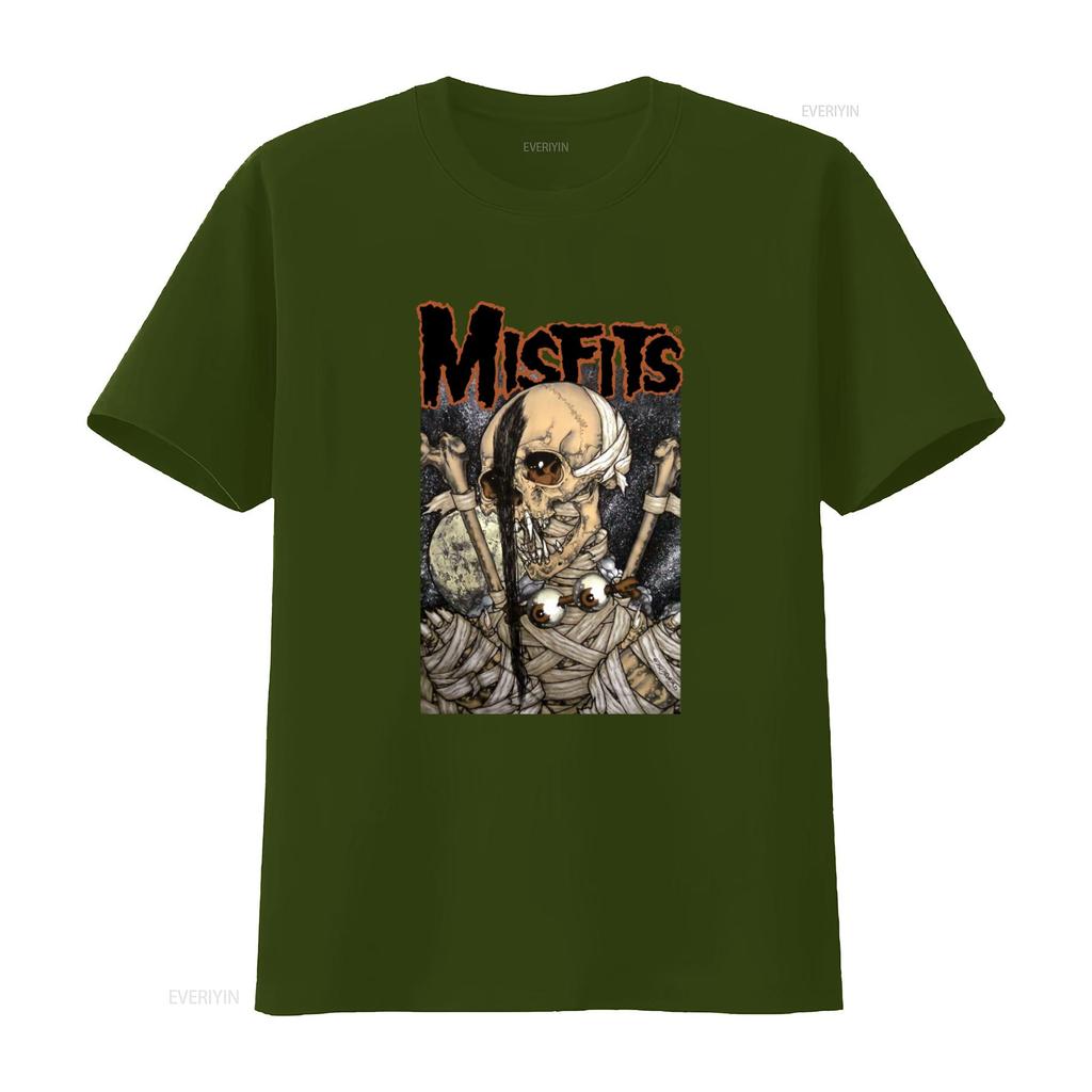 Misfits Pushead Vampire Skull T Shirt New Official Rock Band Merch vintage Washed Stylish homme Unisex Comfortable graphic