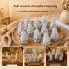 3D Glitter Christmas Tree Smokeless Candle for Party Table Decoration
