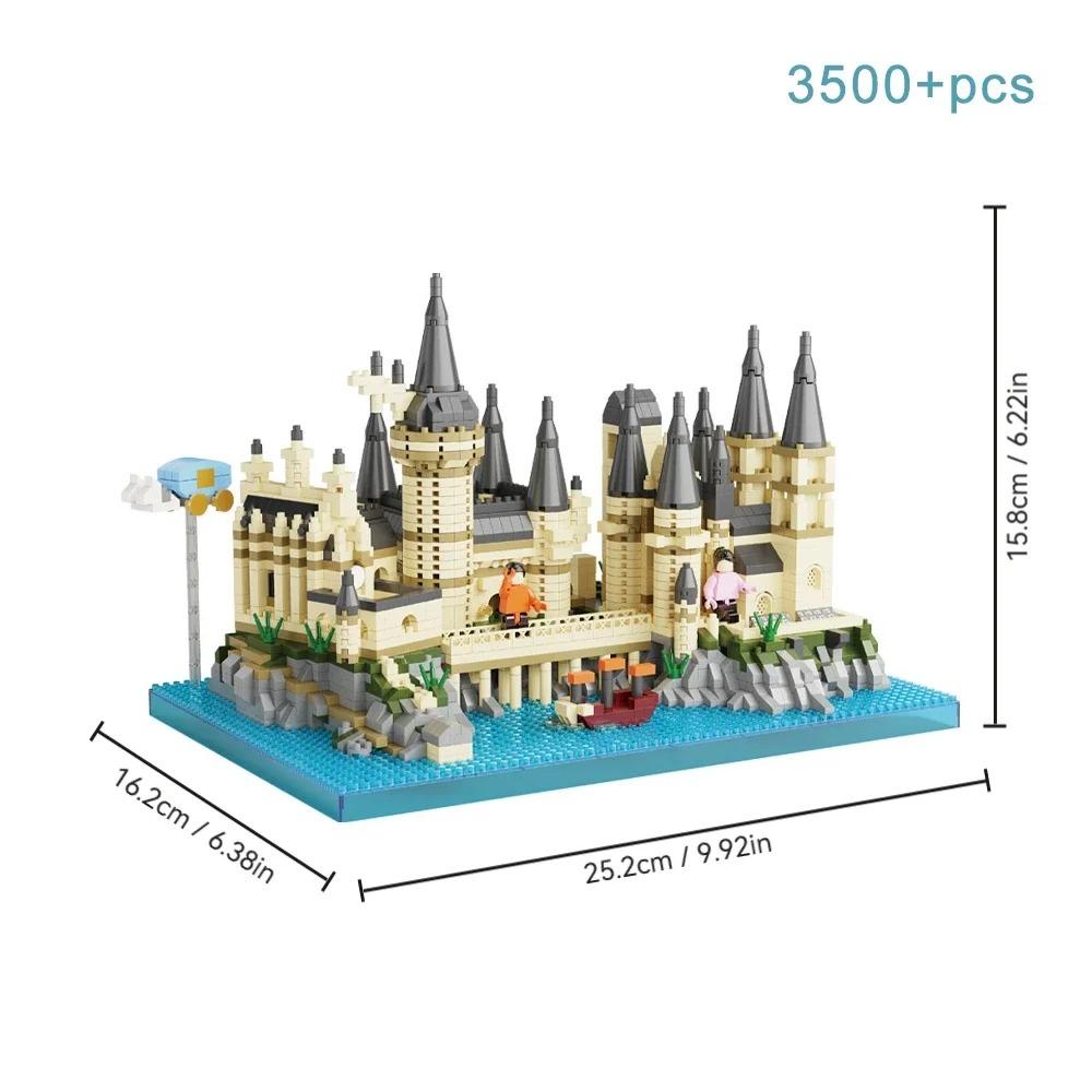 Kouzelný hrad Středověká architektura Stavebnice Kreativní technické montážní kostky MOC sada Dárek pro dospělé Děti Svátek