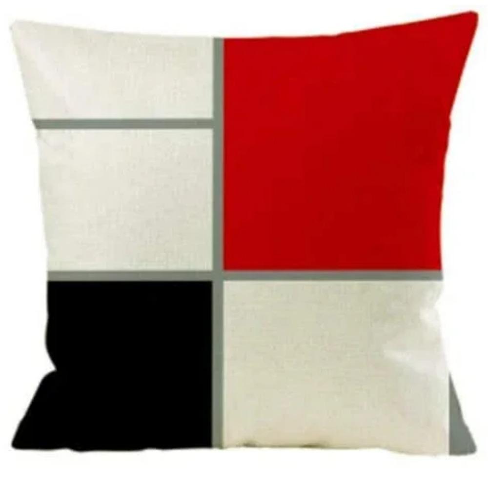 Now Black Red Geometric  Cushion Cover for Car Living Room Sofa Bedroom Home Decor Pillowcase