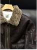 Men's Retro Suede Shearling Jacket - Trendy Warm Lapel Biker Style