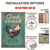 Metal Wall Art, Vintage Rooster Sign for Kitchen, Rustic Bar Decor 8x12 Inch
