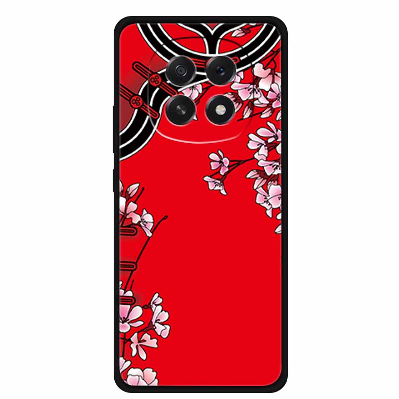 For Oppo A5 5G Phone Case 3D Relief Emboss Flowers Back Cover Black TPU Silicone Soft Case For Oppo A 5 PKQ110 Cases 6.7" Fundas