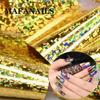 50 st/set Holografiska Nagelklistermärken Folie Dekaler Blandade Stilar Folieomslag Klistermärke 4*20CM/st Folie Klistermärke För Nageldekor