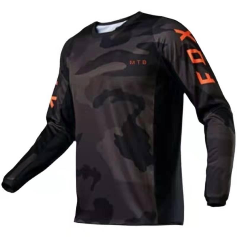 Mens Long Sleeve Cycling Jersey Breathable Quick-Dry Mountain Road Bike MTB Outdoor Sport Shirt