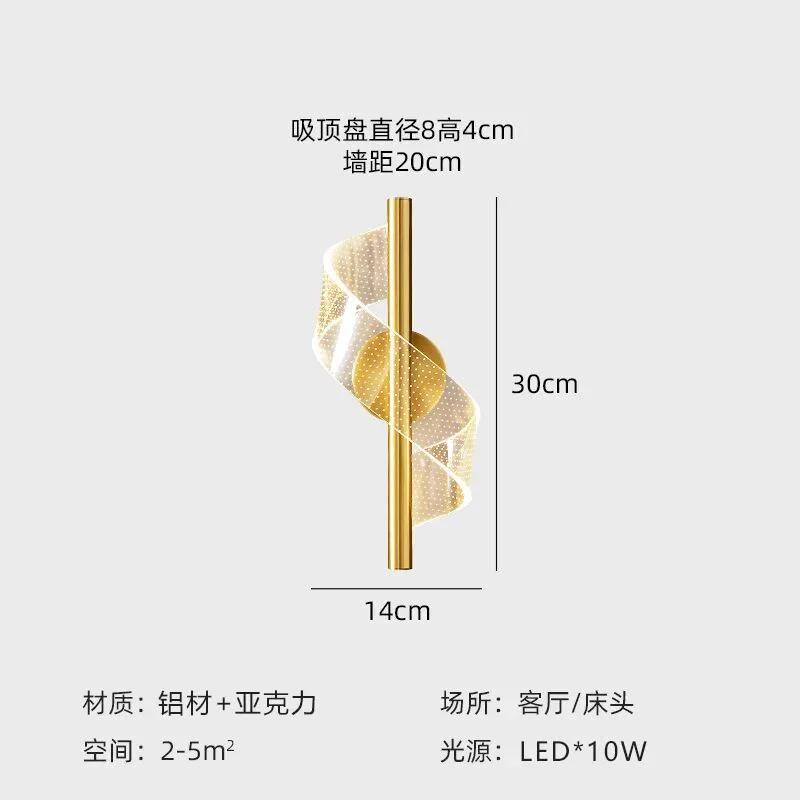 Nordic LED Wall Lamp Indoor Lighting For Home Bedside Living Room Corridor Stairs Decoration Study Luxurious Wall Sconce Light