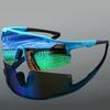 Semi-rimless Sports Goggle Men New Mirror Outdoor Cycling Sunglasses Futuristic Punk Design Anti-UV Hiking Shades
