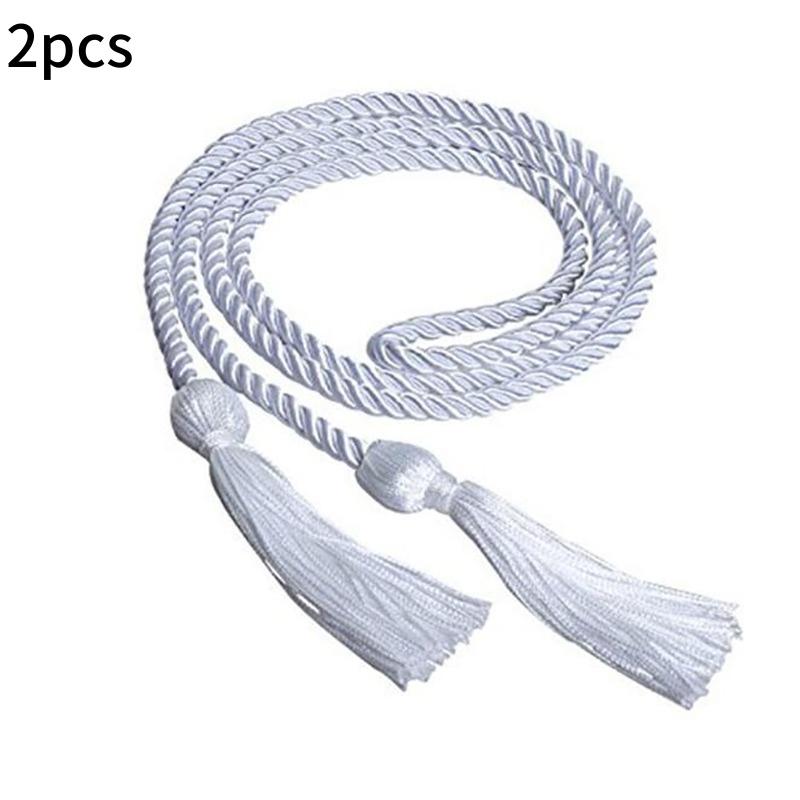 1/2pcs Graduation Honor Cords Craft Braided Tassels Drawstring Rope Polyester Yarn Honor Cord Graduation Students Bachelor Gown