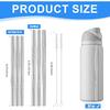 6 Pcs Metal Straw Compatible with Owala FreeSip 24 Oz 32 Oz 40 Oz, Straw for Owala with 2 Straw Cleaner Reble Stainless Steel Koala Straws