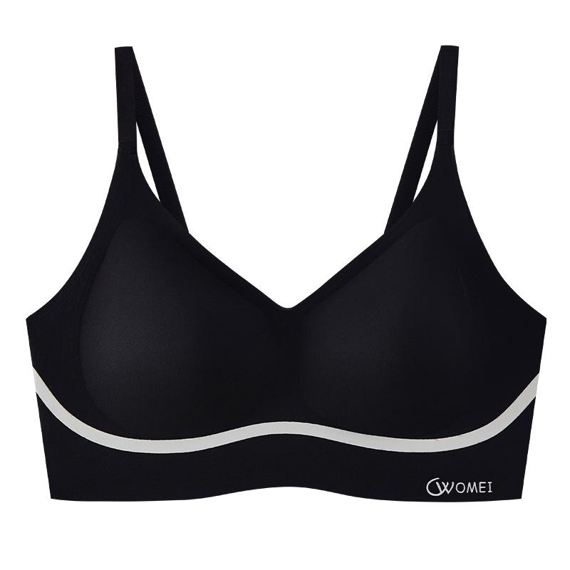 Summer Thin Bra Women's Soft Support Seamless Bra Gathering Anti Sagging and Double Breast Bra
