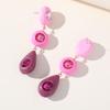 Fashion New Design Resin Acrylic Pendant Earrings For Women Big Rhinestone Drop Earrings Jewelry Accessories