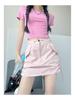 Y2K Spicy Retro Mini Skirt: Women's High-Waist Drawstring Slimming Workwear