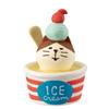 Creative Japanese Zakka Snow Cat Miniature Ornament for Cold Drink Shops