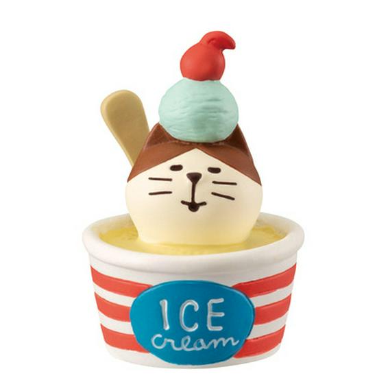 Creative Japanese Zakka Snow Cat Miniature Ornament for Cold Drink Shops