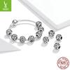 Mori 26 Letter T Jewelry Accessories, Fashion Smear S925 Silver Diy Beads Scc1444-T