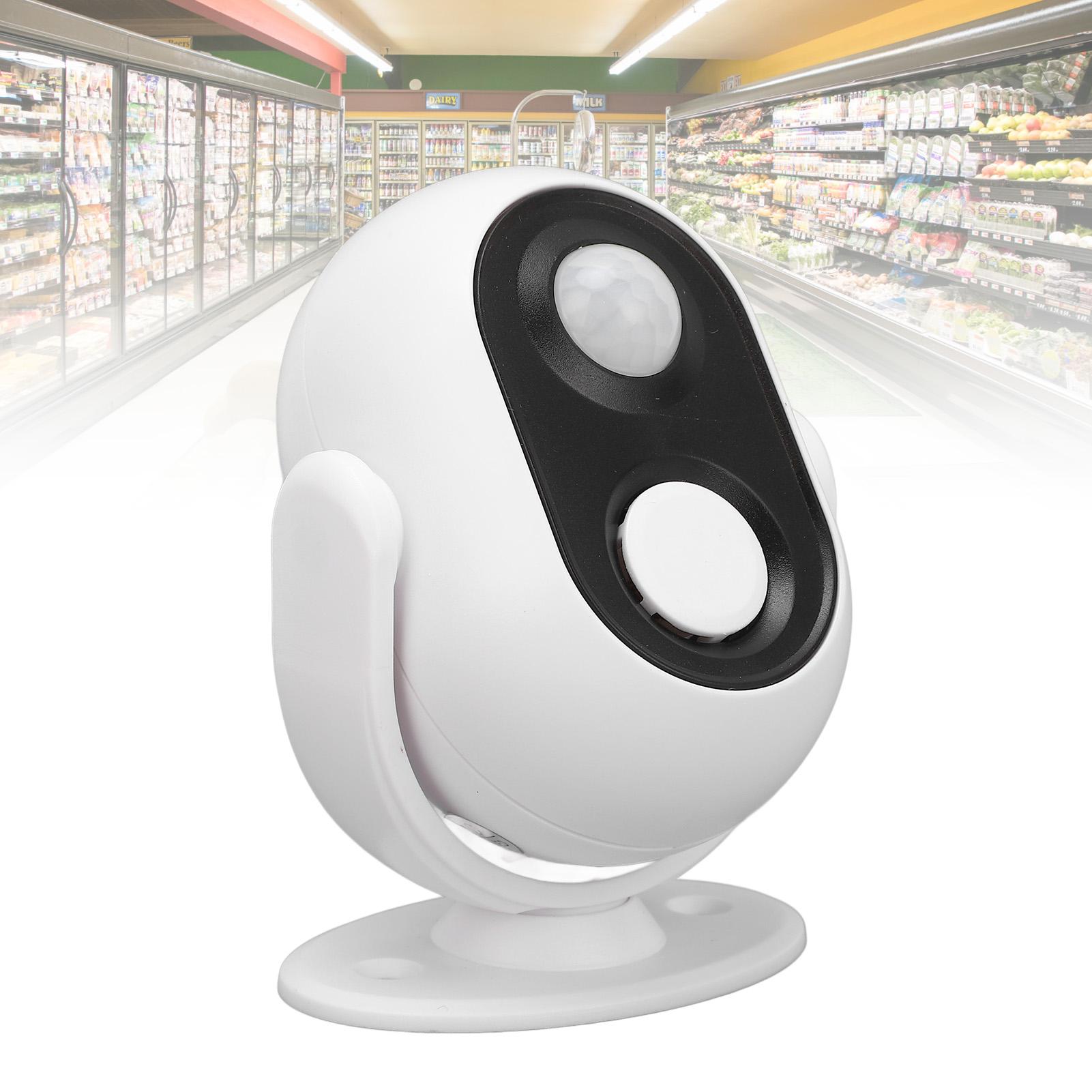 Дверной звонок-датчик движения Приветствие Вход в магазин Датчик движения Дверной звонок Функция приветствия Легкая установка Диапазон 2-7 м для помещений белый