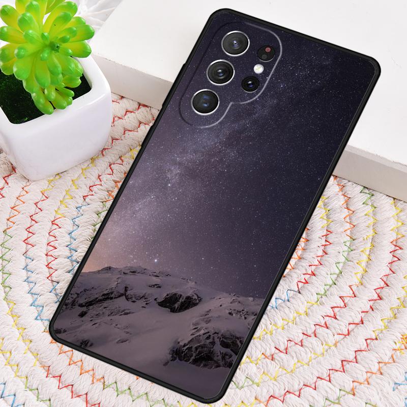 Marble Mountain Moon Silicone Phone Case For Samsung Galaxy note 10 pro S26 S25 S24 S23 S22 S21 Plus S25Ultra Capa Cover